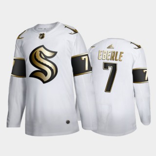 Seattle Kraken Jordan Eberle #7 2021 Expansion Draft Golden Edition White Jersey