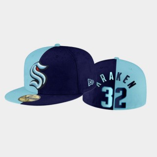 Seattle Kraken Split Edition Blue Fitted Cap Hat