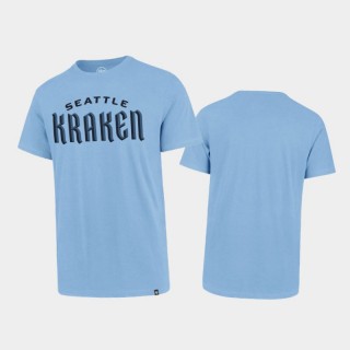 Men's Seattle Kraken 32nd Club Wordmark Super Rival Light Blue T-Shirt