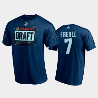 Men Seattle Kraken Jordan Eberle #7 2021 NHL Expansion Draft Navy Tee