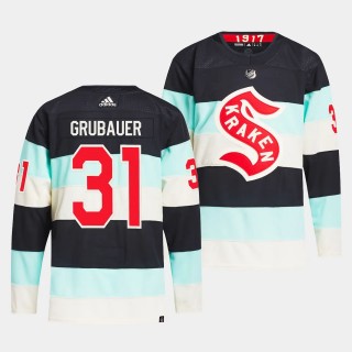 Philipp Grubauer Seattle Kraken 2024 NHL Winter Classic Blue #31 Primegreen Authentic Player Jersey Men's